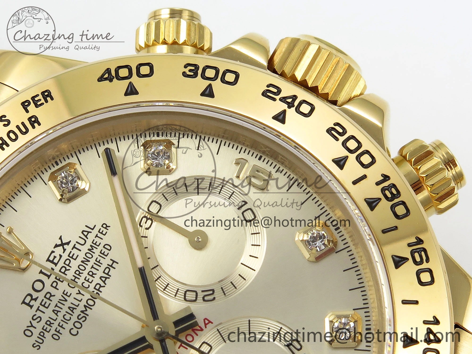 Daytona 116508 QF 1:1 Best Edition YG Diamonds Dial on YG Bracelet SH4130 V3 (Gain Weight) TimelessDesign 1721