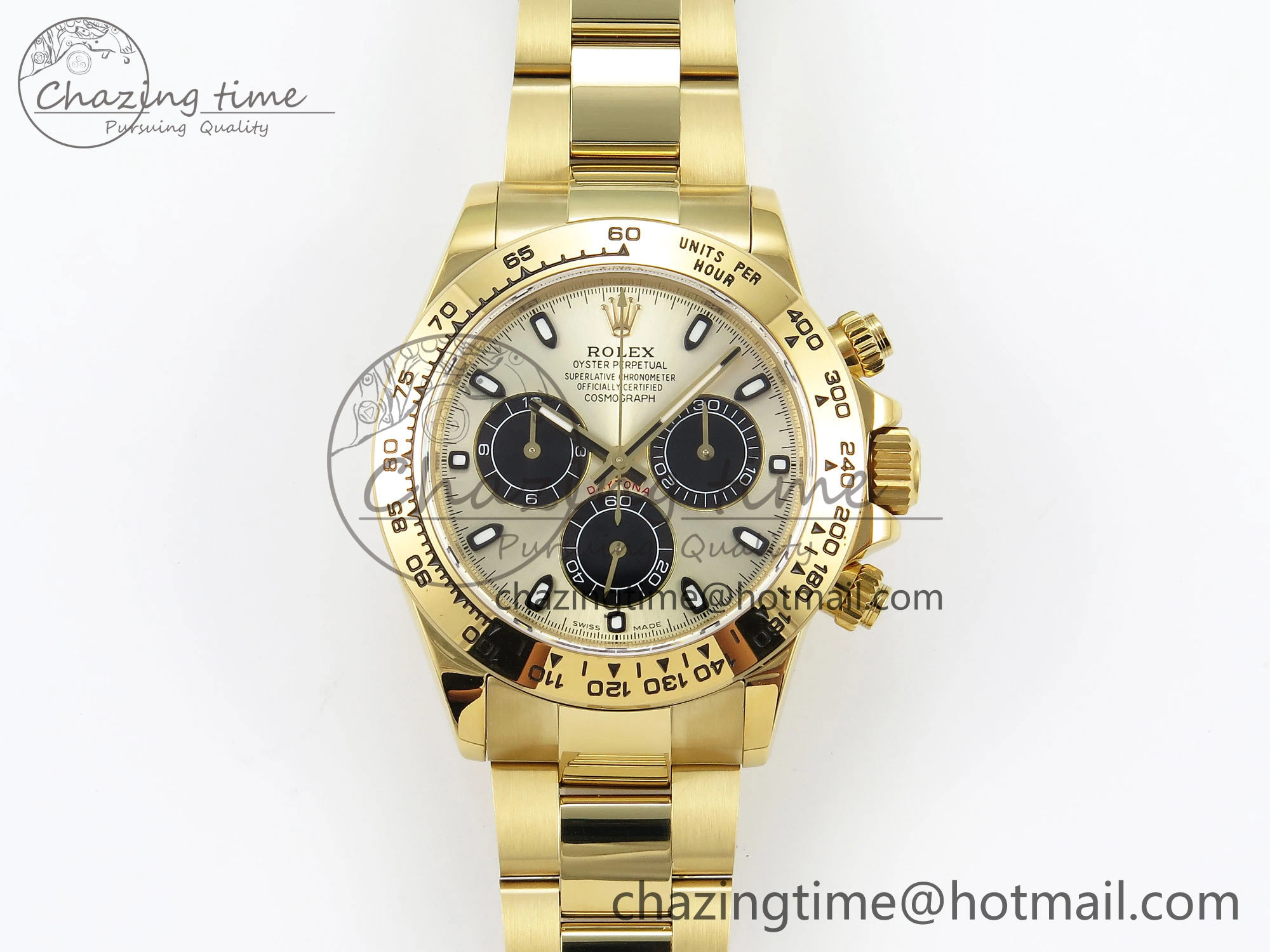 Daytona 116508 QF 1:1 Best Edition YG Black Dial on YG Bracelet SH4130 V3 (Gain Weight) Seasonal 1720
