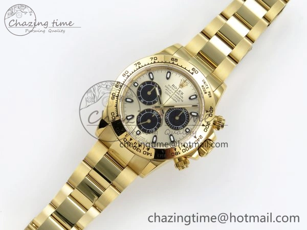 Daytona 116508 QF 1:1 Best Edition YG Black Dial on YG Bracelet SH4130 V3 (Gain Weight) Seasonal 1720