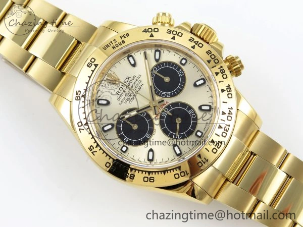 Daytona 116508 QF 1:1 Best Edition YG Black Dial on YG Bracelet SH4130 V3 (Gain Weight) Seasonal 1720