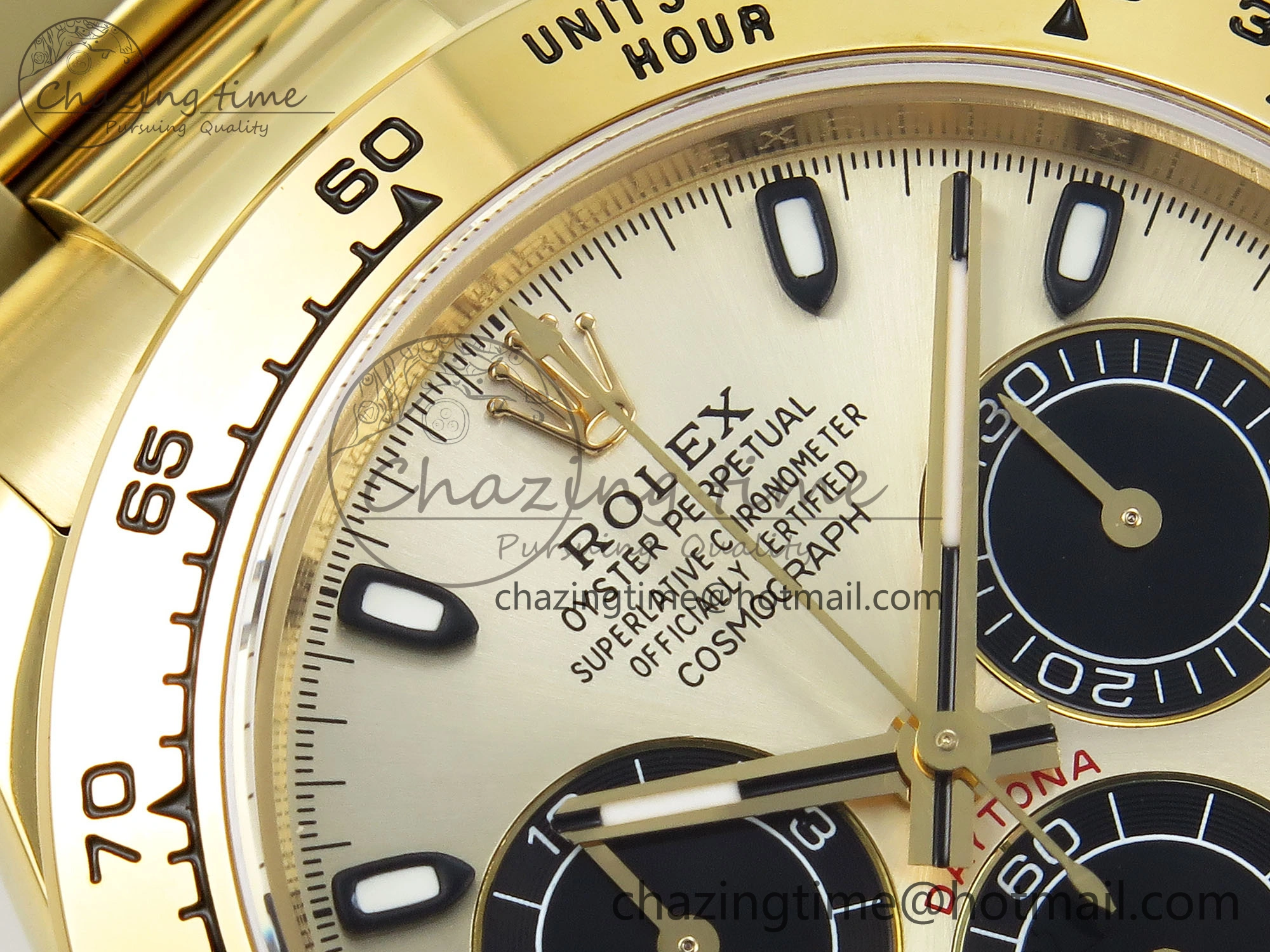 Daytona 116508 QF 1:1 Best Edition YG Black Dial on YG Bracelet SH4130 V3 (Gain Weight) Seasonal 1720
