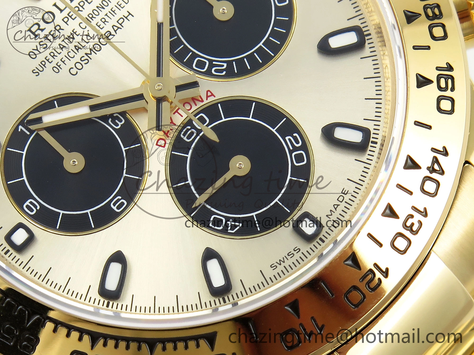 Daytona 116508 QF 1:1 Best Edition YG Black Dial on YG Bracelet SH4130 V3 (Gain Weight) Seasonal 1720