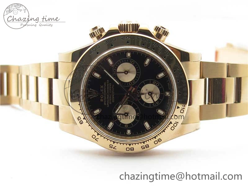 Daytona 116508 RG Noob 1:1 Best Edition 904L SS Case and Bracelet Black Dial SA MultiPurpose 2707