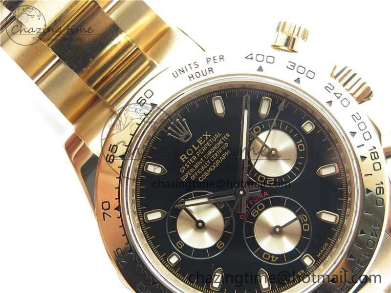 Daytona 116508 RG Noob 1:1 Best Edition 904L SS Case and Bracelet Black Dial SA MultiPurpose 2707