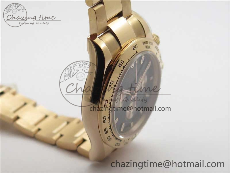 Daytona 116508 RG Noob 1:1 Best Edition 904L SS Case and Bracelet Black Dial SA MultiPurpose 2707