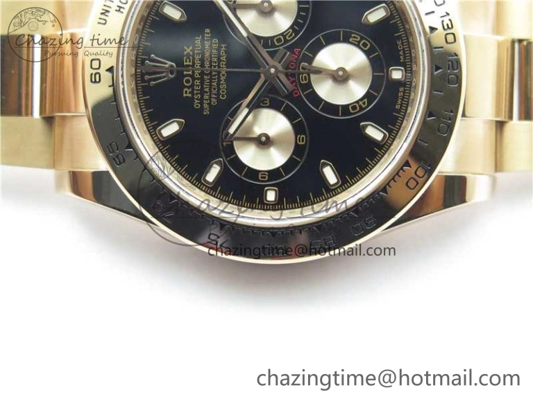 Daytona 116508 RG Noob 1:1 Best Edition 904L SS Case and Bracelet Black Dial SA MultiPurpose 2707
