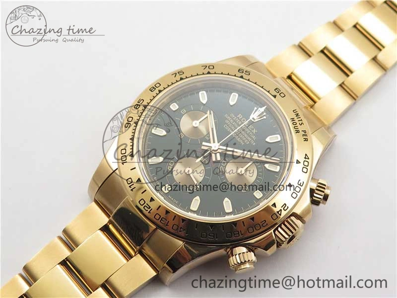Daytona 116508 RG Noob 1:1 Best Edition 904L SS Case and Bracelet Black Dial SA MultiPurpose 2707