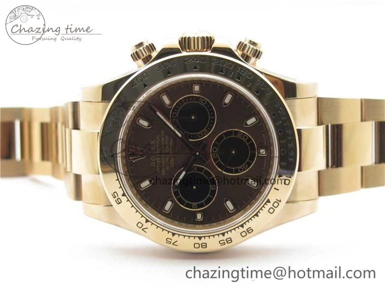 FastDry Daytona 116508 RG Noob 1:1 Best Edition 904L SS Case and Bracelet Brown Dial SA 2703