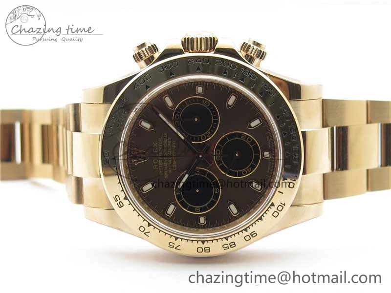 FastDry Daytona 116508 RG Noob 1:1 Best Edition 904L SS Case and Bracelet Brown Dial SA 2703