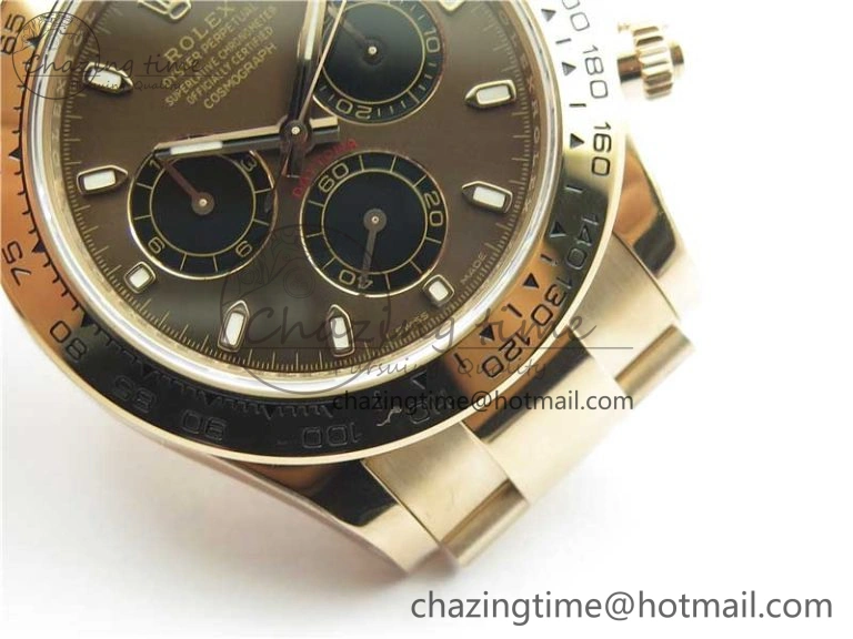 FastDry Daytona 116508 RG Noob 1:1 Best Edition 904L SS Case and Bracelet Brown Dial SA 2703