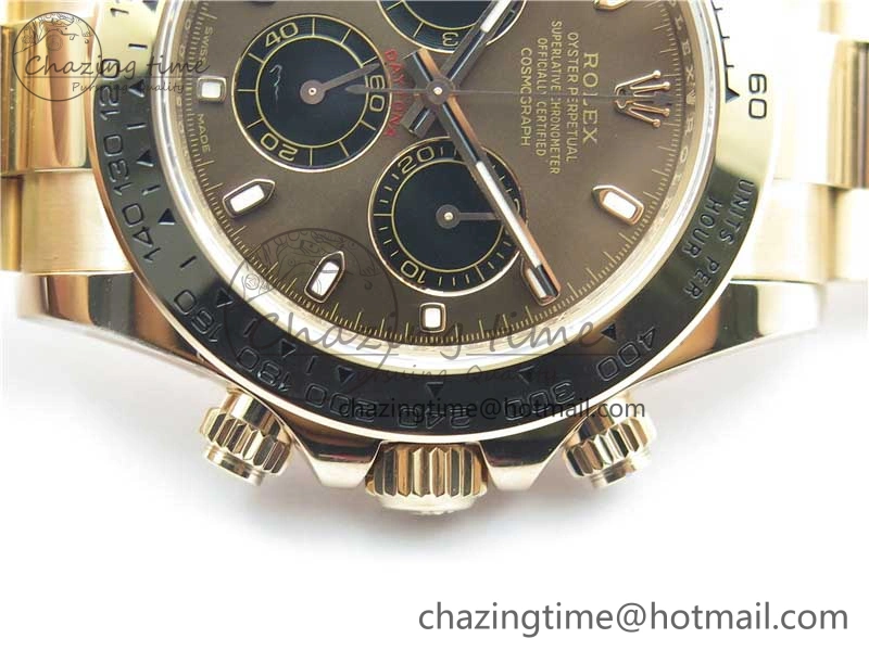 FastDry Daytona 116508 RG Noob 1:1 Best Edition 904L SS Case and Bracelet Brown Dial SA 2703