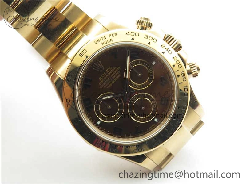 Neat Daytona 116508 RG Noob 1:1 Best Edition 904L SS Case and Bracelet RG Dial Numbers SA 2704