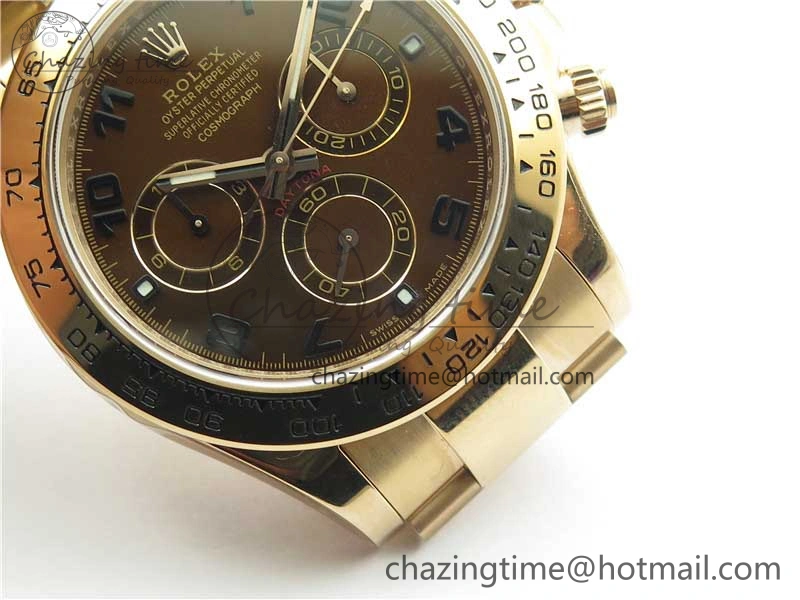 Neat Daytona 116508 RG Noob 1:1 Best Edition 904L SS Case and Bracelet RG Dial Numbers SA 2704