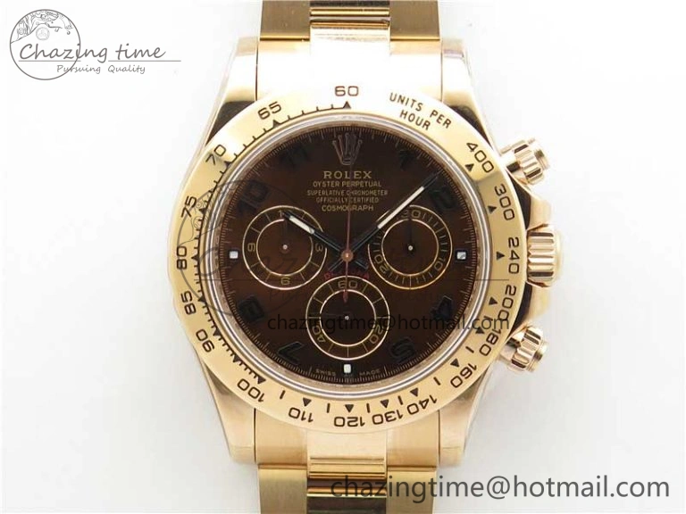 Neat Daytona 116508 RG Noob 1:1 Best Edition 904L SS Case and Bracelet RG Dial Numbers SA 2704