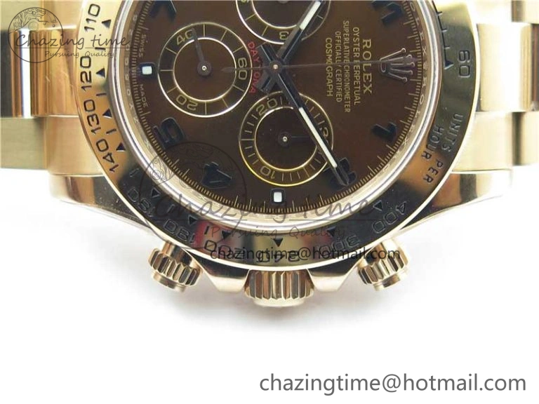 Neat Daytona 116508 RG Noob 1:1 Best Edition 904L SS Case and Bracelet RG Dial Numbers SA 2704
