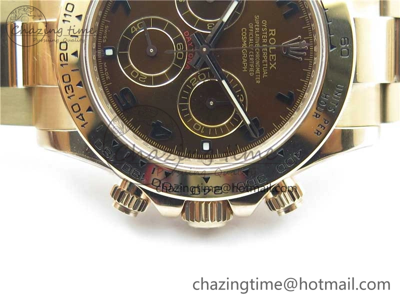 Neat Daytona 116508 RG Noob 1:1 Best Edition 904L SS Case and Bracelet RG Dial Numbers SA 2704