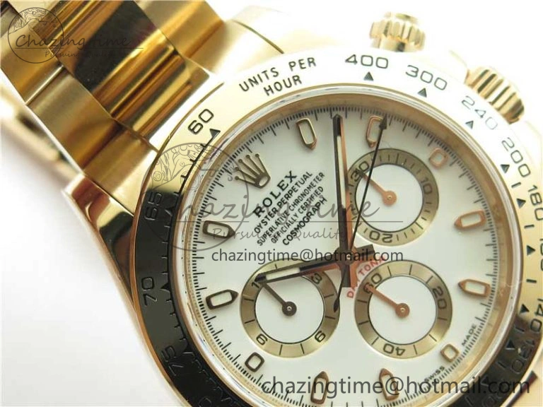 FastDry Daytona 116508 RG Noob 1:1 Best Edition 904L SS Case and Bracelet White Dial SA 2706