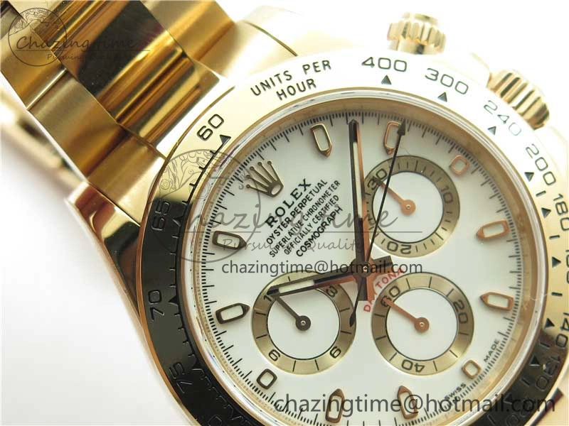FastDry Daytona 116508 RG Noob 1:1 Best Edition 904L SS Case and Bracelet White Dial SA 2706
