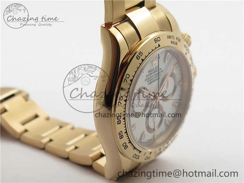 FastDry Daytona 116508 RG Noob 1:1 Best Edition 904L SS Case and Bracelet White Dial SA 2706