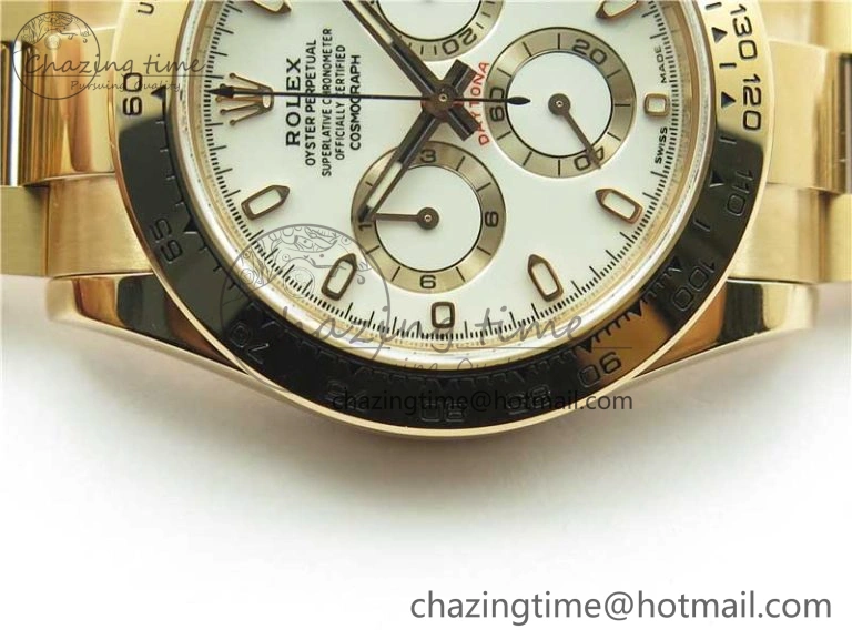 FastDry Daytona 116508 RG Noob 1:1 Best Edition 904L SS Case and Bracelet White Dial SA 2706
