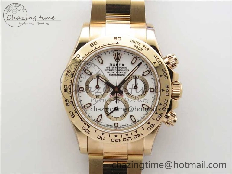 FastDry Daytona 116508 RG Noob 1:1 Best Edition 904L SS Case and Bracelet White Dial SA 2706