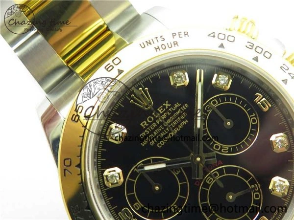 Daytona 116508 SS YG Noob 1:1 Best Edition 904L SS YG Case and Bracelet Black Crystal Dial SA Reliable 2629