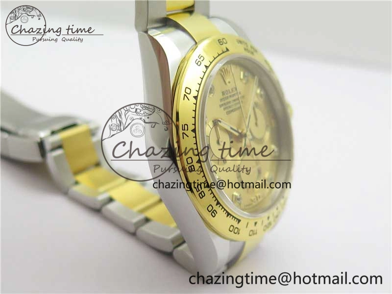 Daytona 116508 SS YG Noob 1:1 Best Edition 904L SS YG Case and Bracelet YG Crystal Dial SA Durable 2631