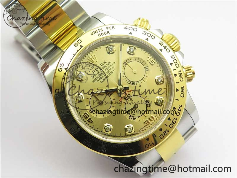 Daytona 116508 SS YG Noob 1:1 Best Edition 904L SS YG Case and Bracelet YG Crystal Dial SA Durable 2631