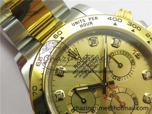 Daytona 116508 SS YG Noob 1:1 Best Edition 904L SS YG Case and Bracelet YG Crystal Dial SA Durable 2631