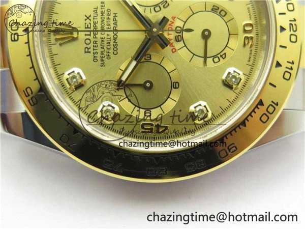 Daytona 116508 SS YG Noob 1:1 Best Edition 904L SS YG Case and Bracelet YG Crystal Dial SA Durable 2631