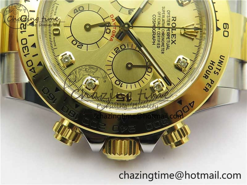 Daytona 116508 SS YG Noob 1:1 Best Edition 904L SS YG Case and Bracelet YG Crystal Dial SA Durable 2631