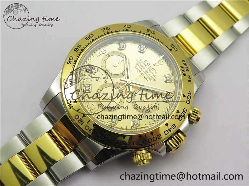 Daytona 116508 SS YG Noob 1:1 Best Edition 904L SS YG Case and Bracelet YG Crystal Dial SA Durable 2631