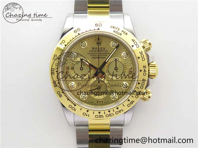Daytona 116508 SS YG Noob 1:1 Best Edition 904L SS YG Case and Bracelet YG Crystal Dial SA Durable 2631