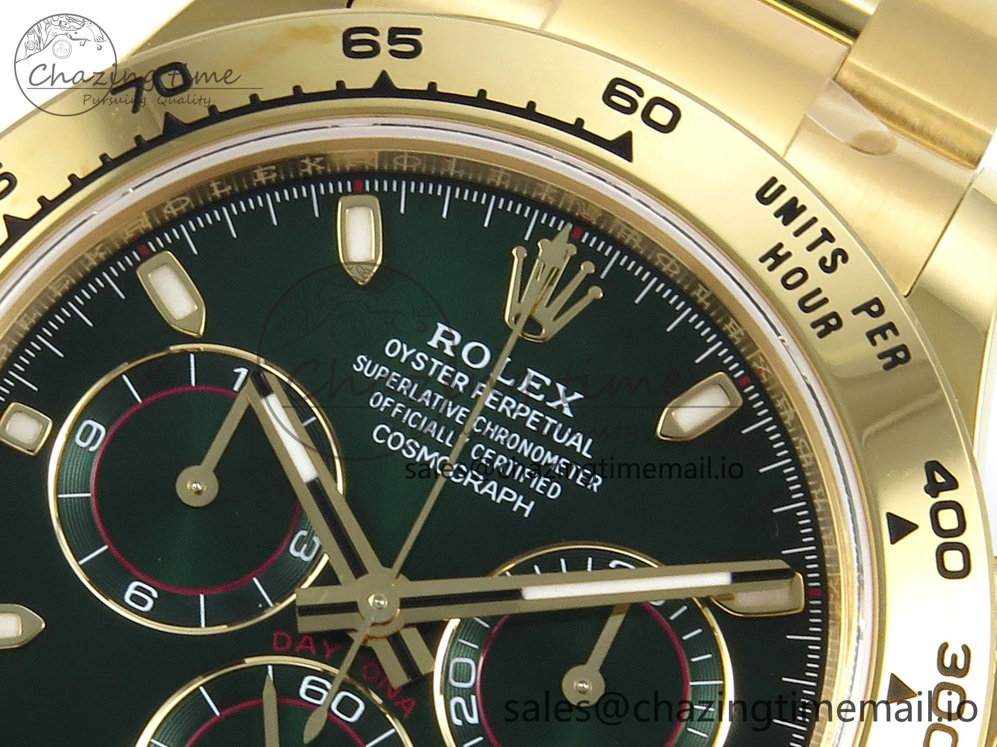 Chic Daytona 116508 VSF 1:1 Best Edition Green Dial Steel 904L on YG Bracelet DD 751