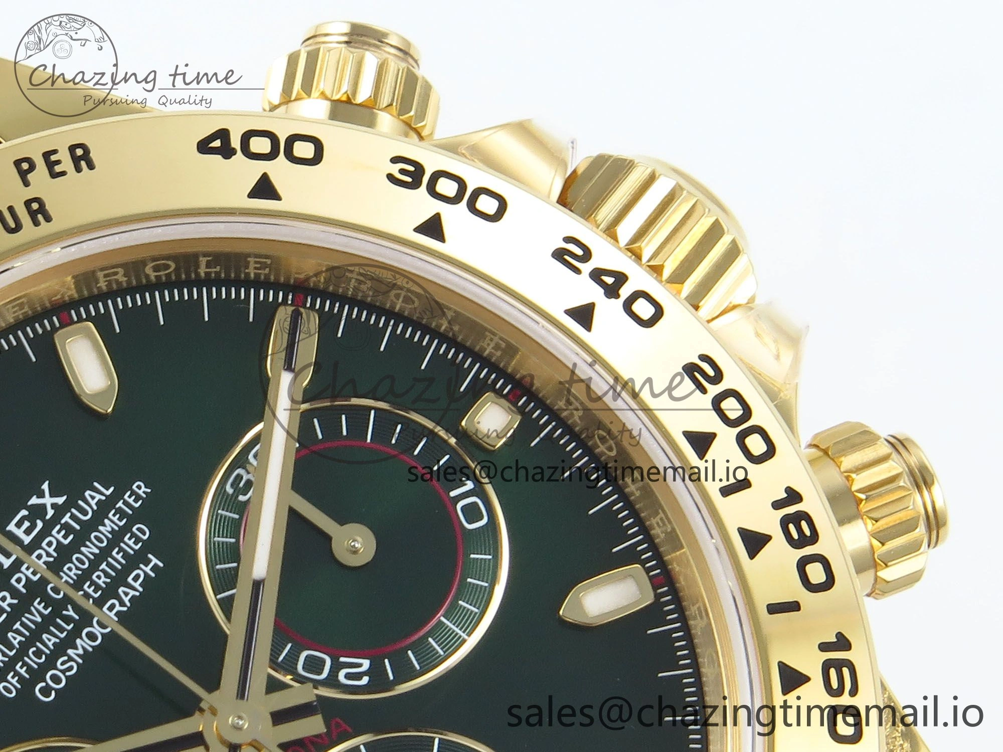 Chic Daytona 116508 VSF 1:1 Best Edition Green Dial Steel 904L on YG Bracelet DD 751