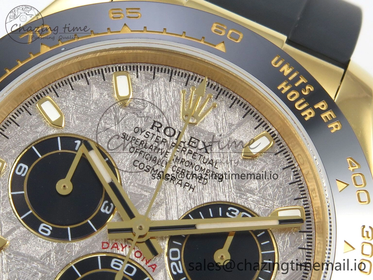 ModernLook Daytona 116508 YG 3CF 1:1 Best Edition Black Bezel Meteorite Dial on Oysterflex Strap SH4130 V2(Mod Version) 10805