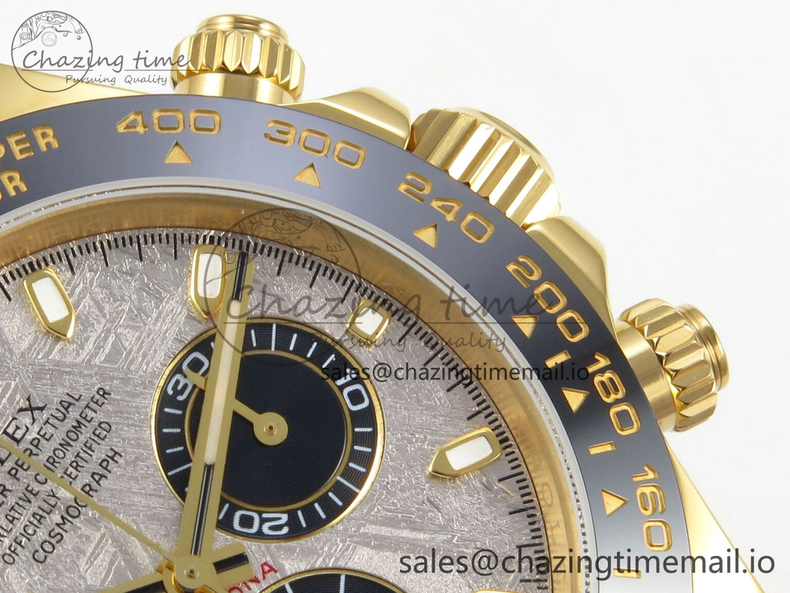 ModernLook Daytona 116508 YG 3CF 1:1 Best Edition Black Bezel Meteorite Dial on Oysterflex Strap SH4130 V2(Mod Version) 10805