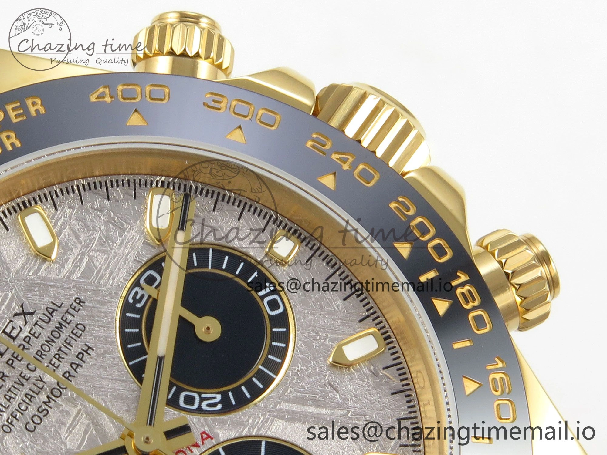 ModernLook Daytona 116508 YG 3CF 1:1 Best Edition Black Bezel Meteorite Dial on Oysterflex Strap SH4130 V2(Mod Version) 10805