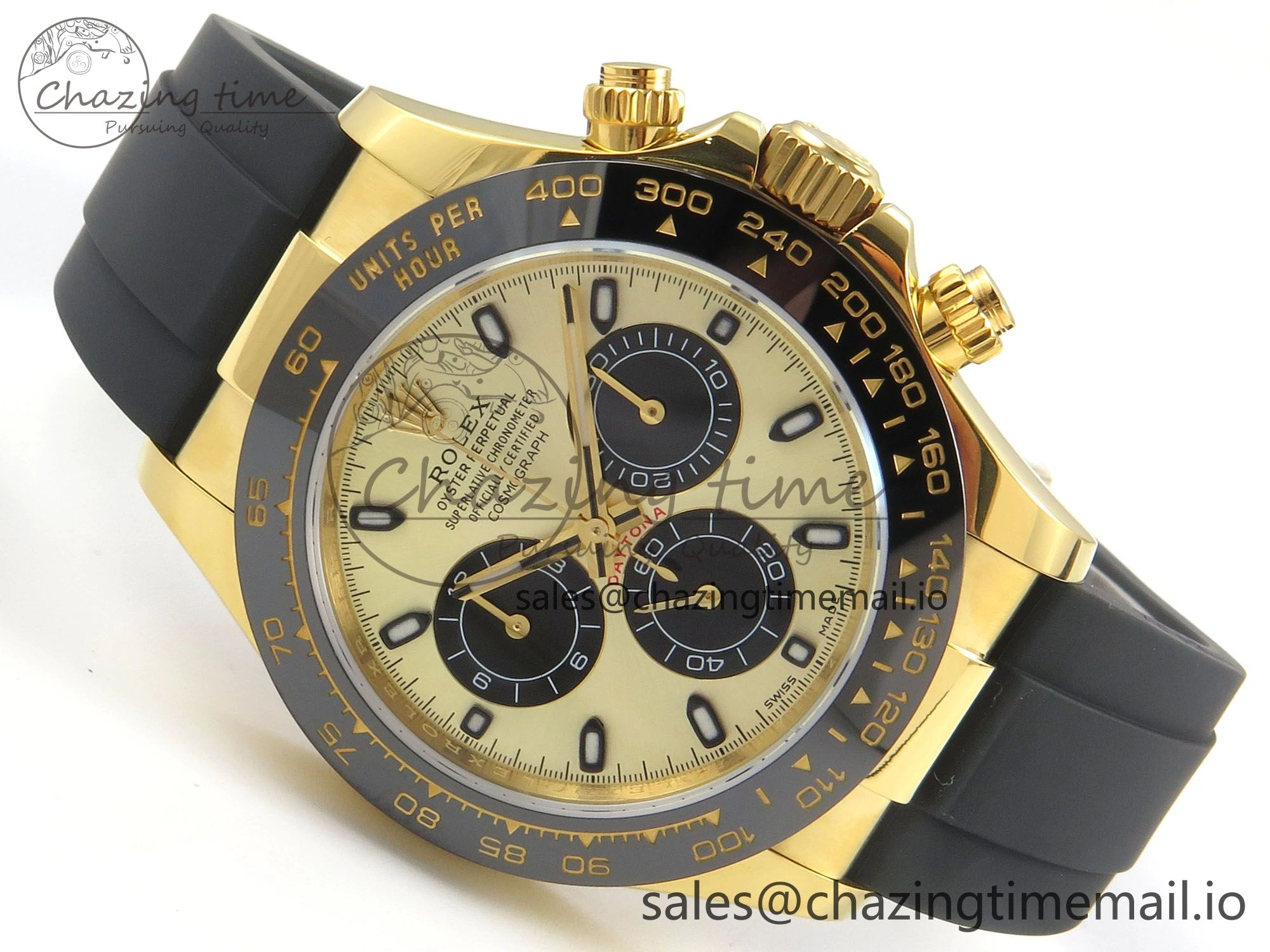 Daytona 116508 YG 3CF 1:1 Best Edition Black Bezel YG Black Dial on Oysterflex Strap SH4130 V2(Mod Version) Sustainable 148