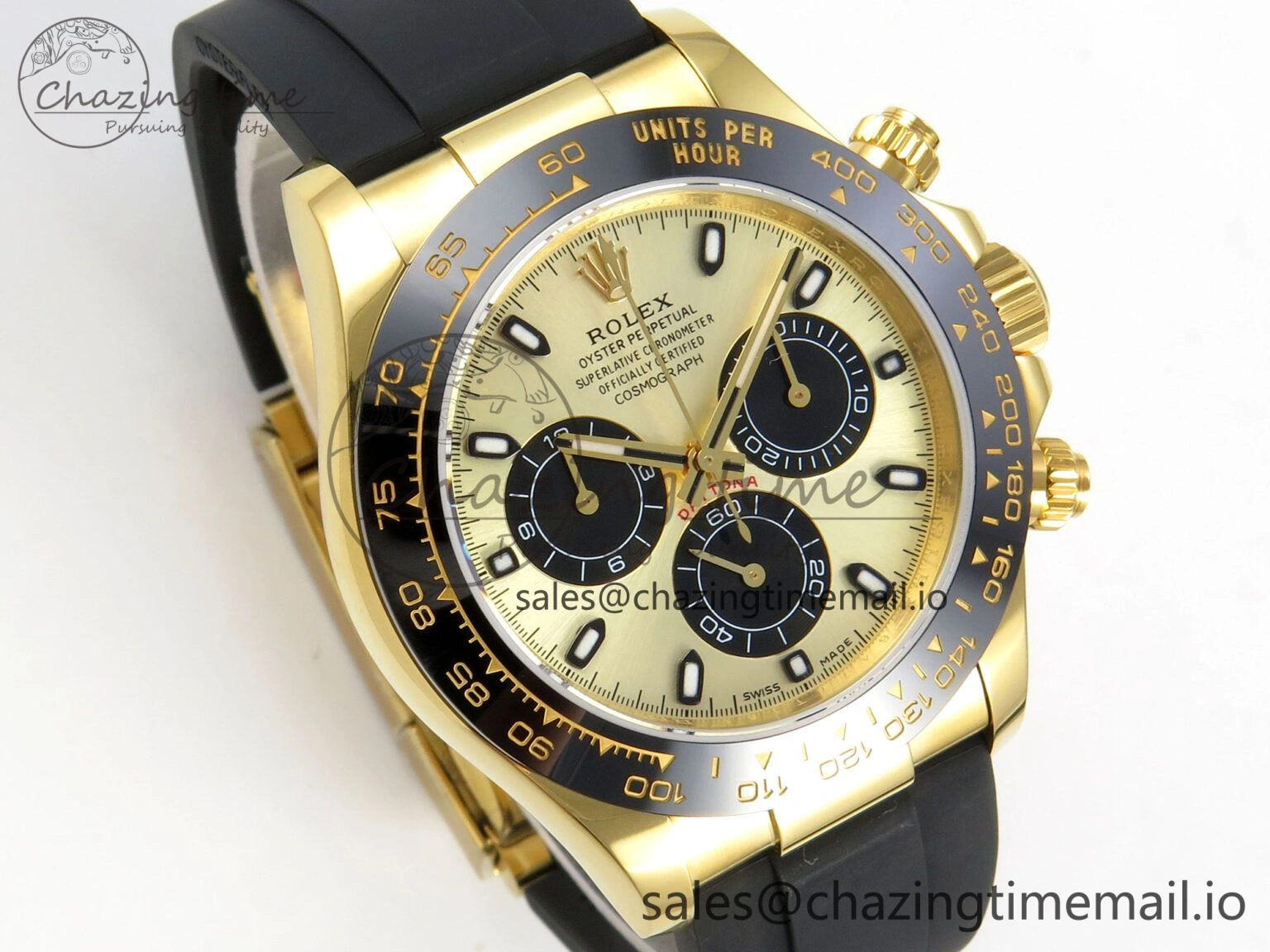 Daytona 116508 YG 3CF 1:1 Best Edition Black Bezel YG Black Dial on Oysterflex Strap SH4130 V2(Mod Version) Sustainable 148