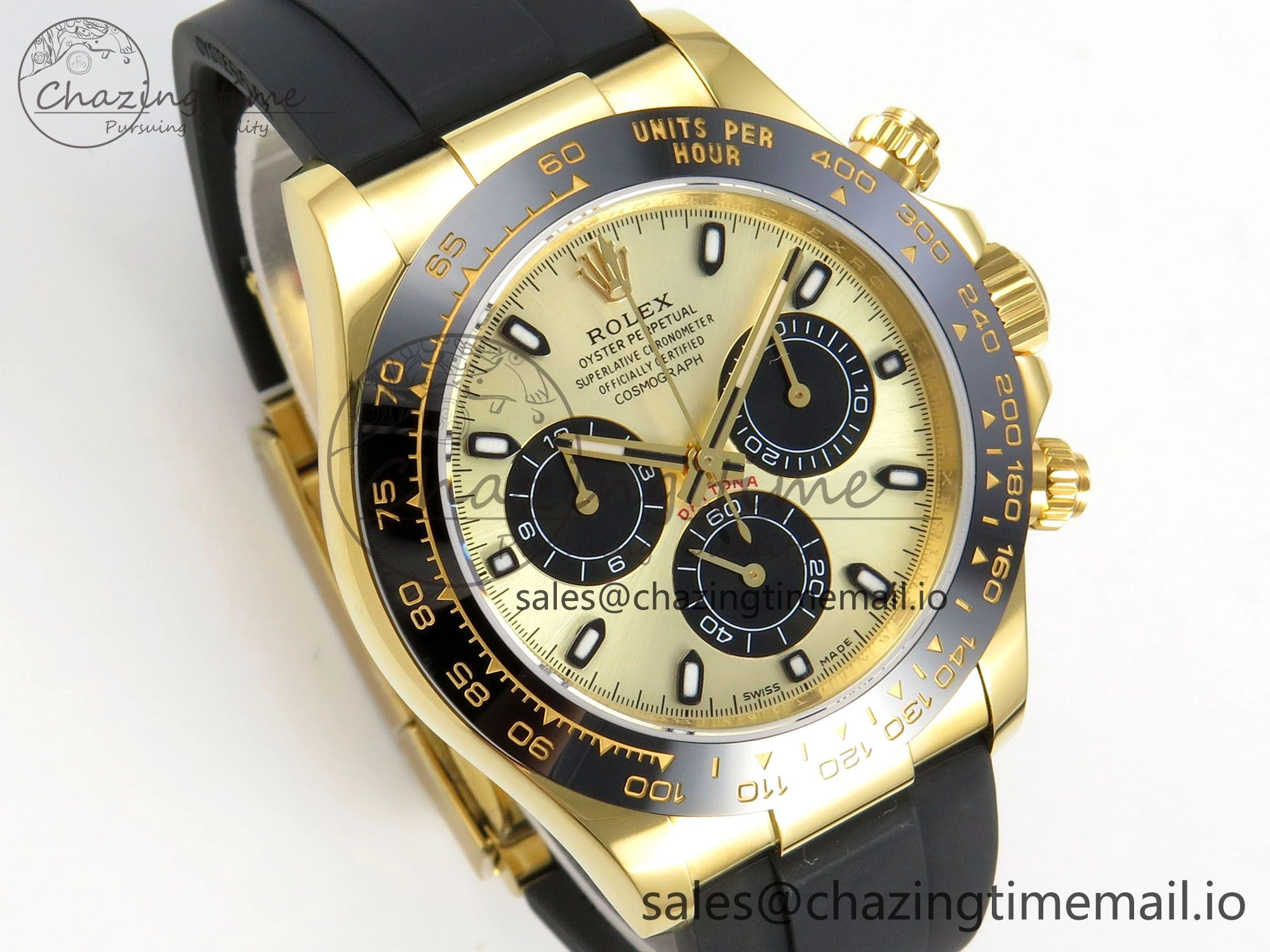 Daytona 116508 YG 3CF 1:1 Best Edition Black Bezel YG Black Dial on Oysterflex Strap SH4130 V2(Mod Version) Sustainable 148
