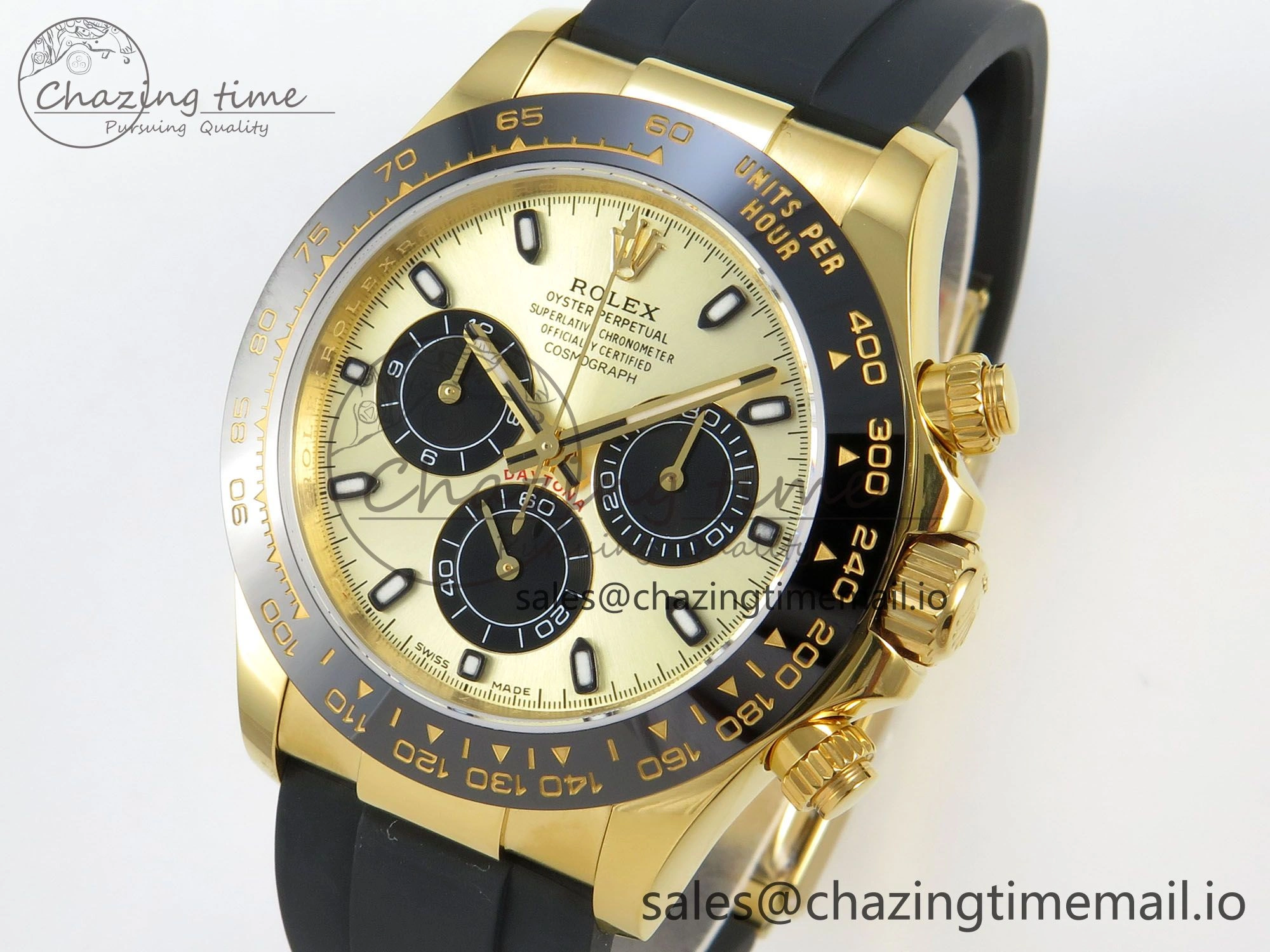 Daytona 116508 YG 3CF 1:1 Best Edition Black Bezel YG Black Dial on Oysterflex Strap SH4130 V2(Mod Version) Sustainable 148