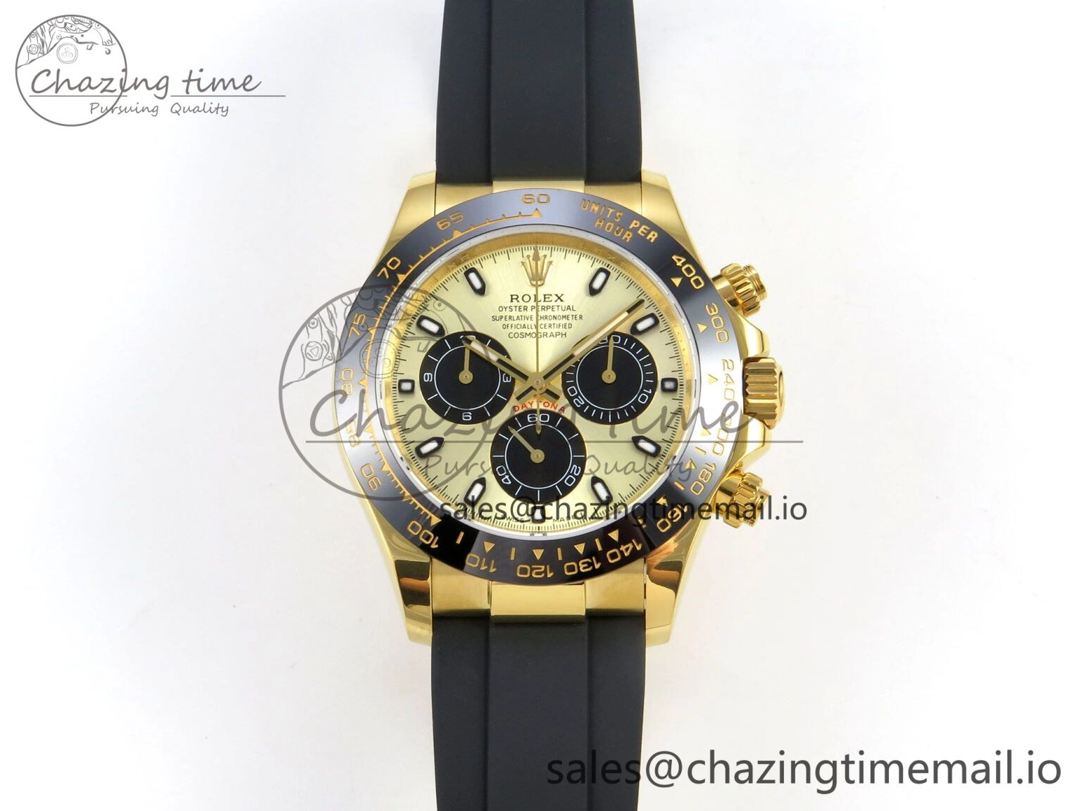 Daytona 116508 YG 3CF 1:1 Best Edition Black Bezel YG Black Dial on Oysterflex Strap SH4130 V2(Mod Version) Original 10818