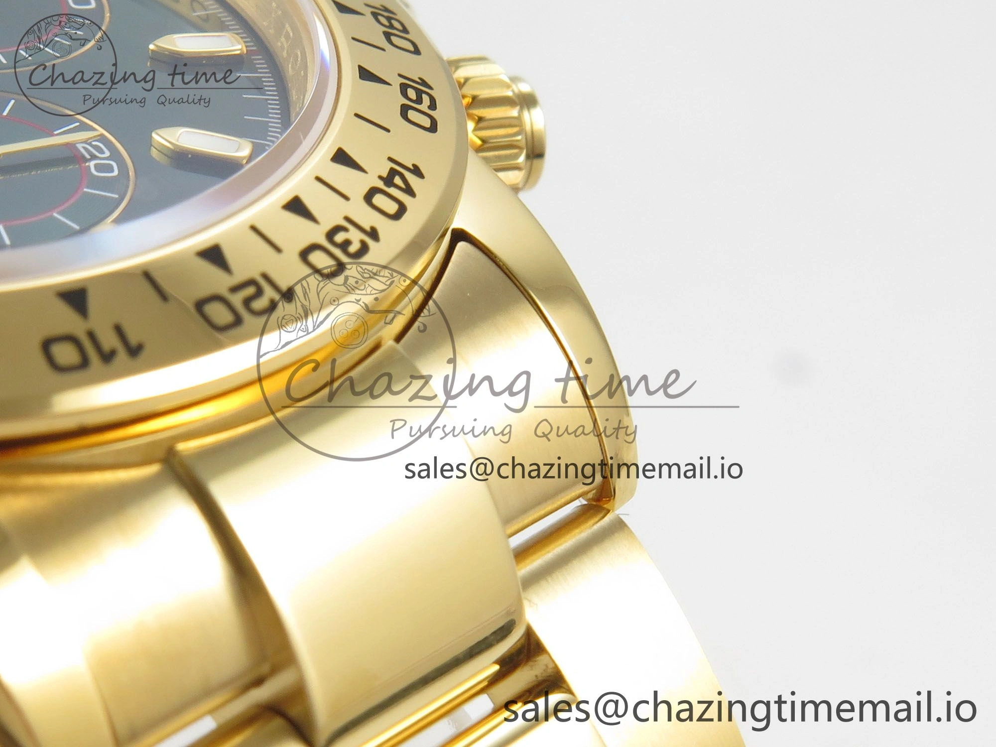 Original Daytona 116508 YG 3CF 1:1 Best Edition YG Bezel Green Dial on YG Bracelet SH4130 V2(Mod Version) 10817