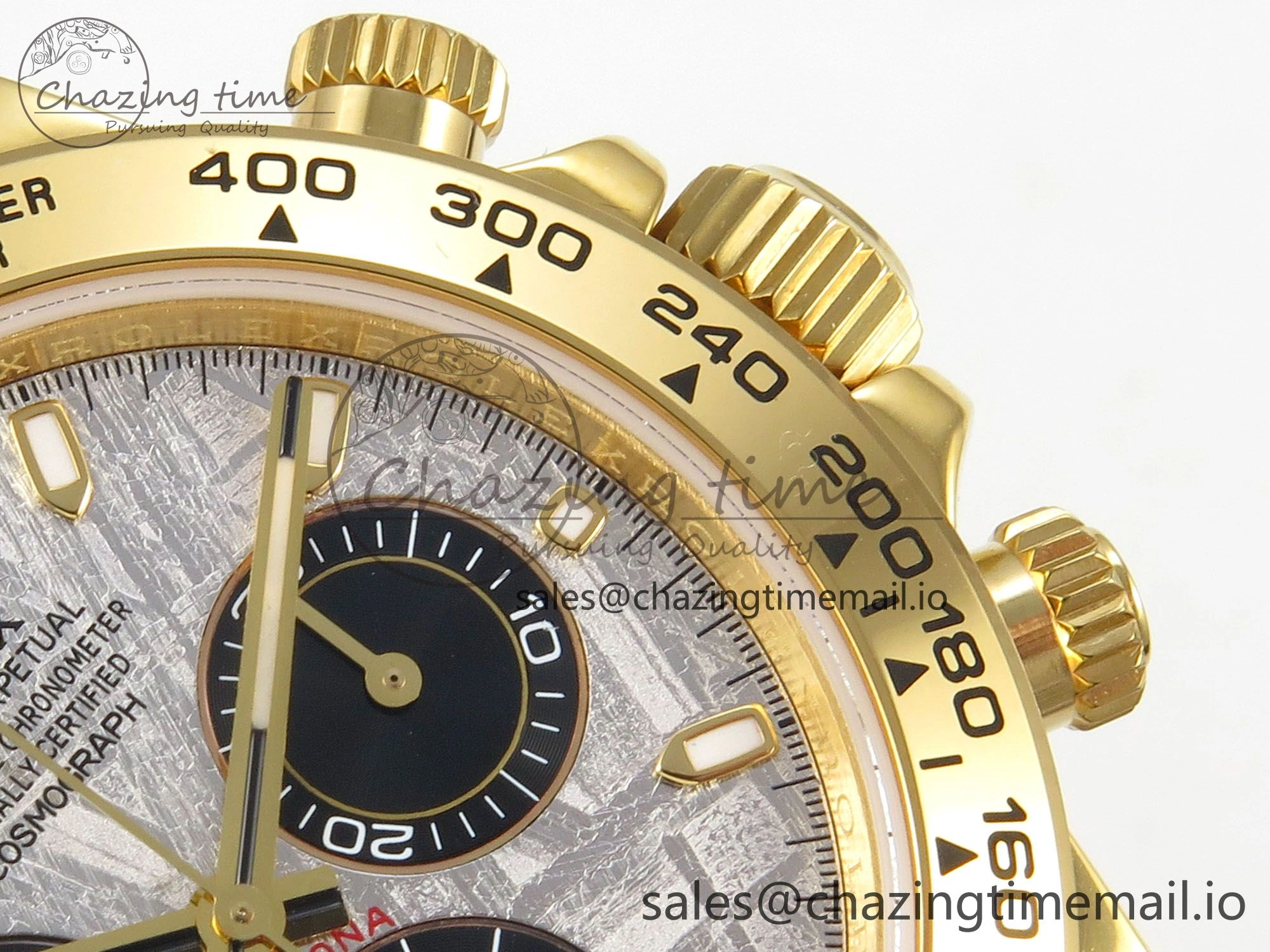 Daytona 116508 YG 3CF 1:1 Best Edition YG Bezel Meteorite Dial on YG Bracelet SH4130 V2(Mod Version) FlexibleFit 10819