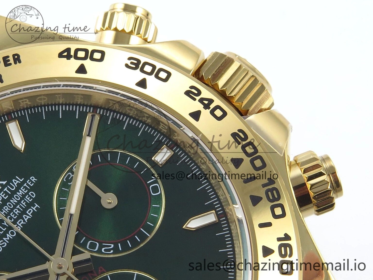 WaterResistant Daytona 116508 YG EWEF 1:1 Best Edition 904L Steel YG Bezel Green Dial on YG Bracelet SH 350