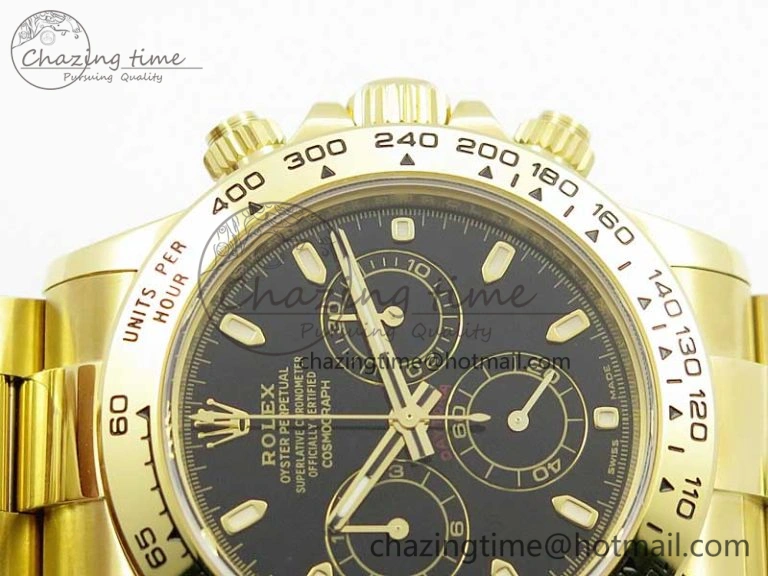 ComfortFit Daytona 116508 YG Noob 1:1 Best Edition 904L SS Case and Bracelet Black Dial SA4130 V 3125