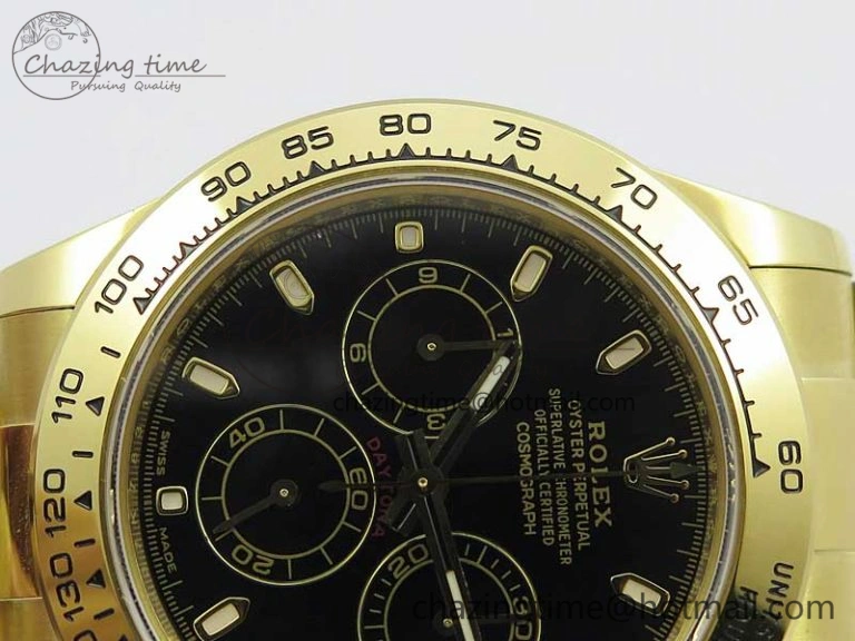 ComfortFit Daytona 116508 YG Noob 1:1 Best Edition 904L SS Case and Bracelet Black Dial SA4130 V 3125