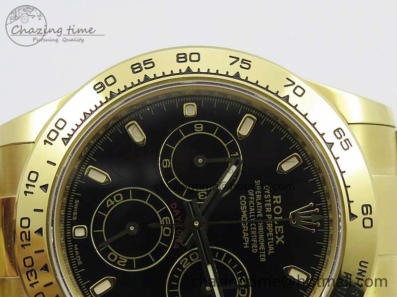 ComfortFit Daytona 116508 YG Noob 1:1 Best Edition 904L SS Case and Bracelet Black Dial SA4130 V 3125