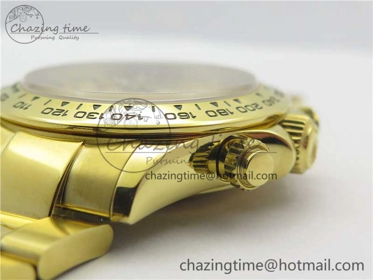 Fashionable Daytona 116508 YG Noob 1:1 Best Edition 904L SS Case and Bracelet Yellow Gold Dial SA4130 V 3224